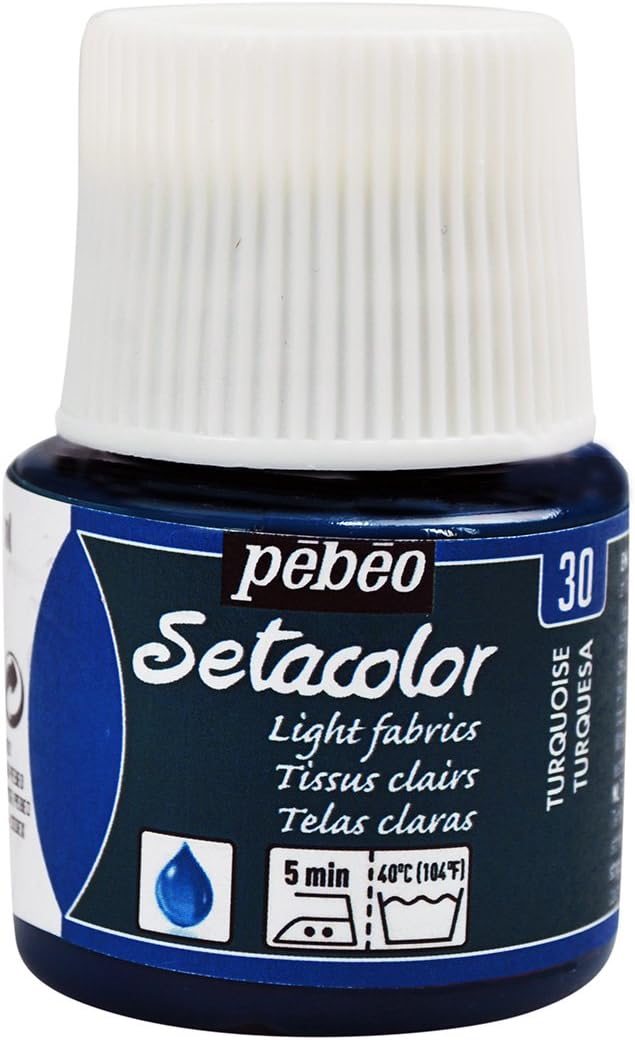 PebeoFabric Paint, Turquoise, 45ml