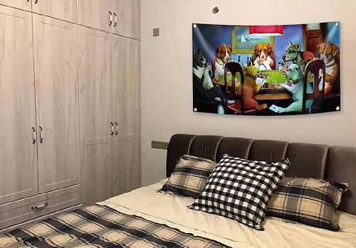 Miniatura 4 de XAXUOI - Divertida bandera para perro de 3 x 5 pies, hecha de poliéster, con 4 anillos de bloqueo de latón, duradera y sin decoloración, utilizada