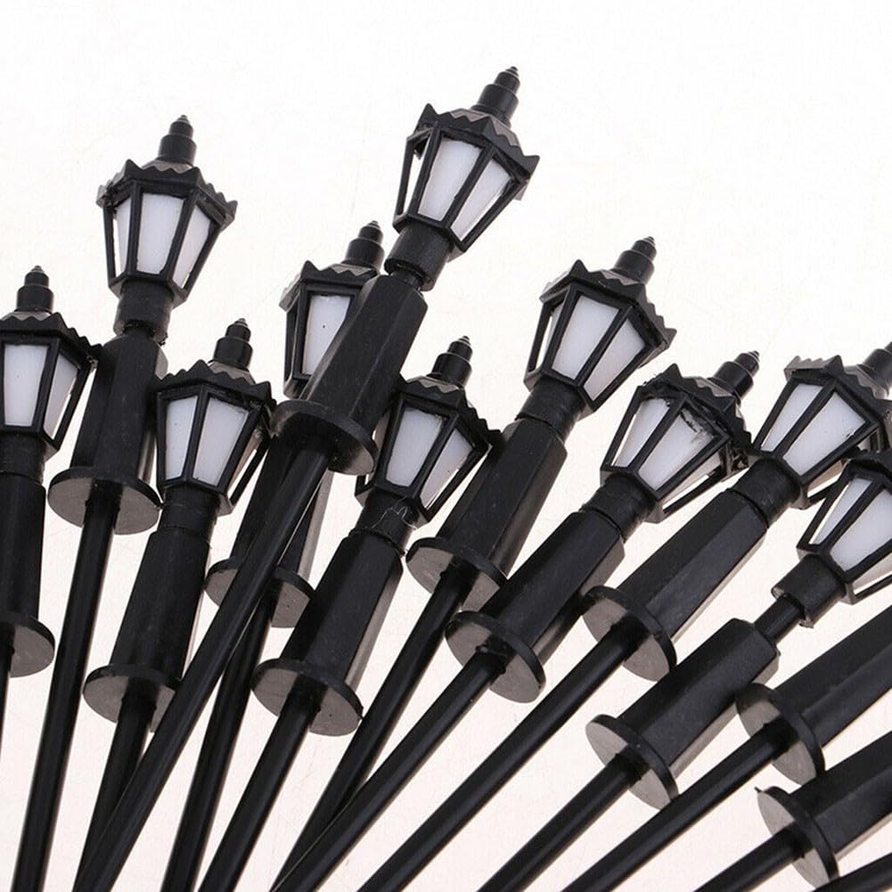 10x H0 TT LED Straatlantaarn Verlichting Lamp Park Model Spoorweg Trein 00 (20 Stks