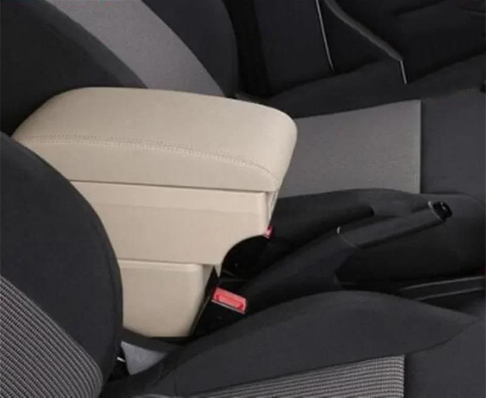NMJLQW Storage Rack Center Console Armrest Storage Box For FOCUS MK1 Car Interior Parts Modification Accessories(C style Beige 7USB)