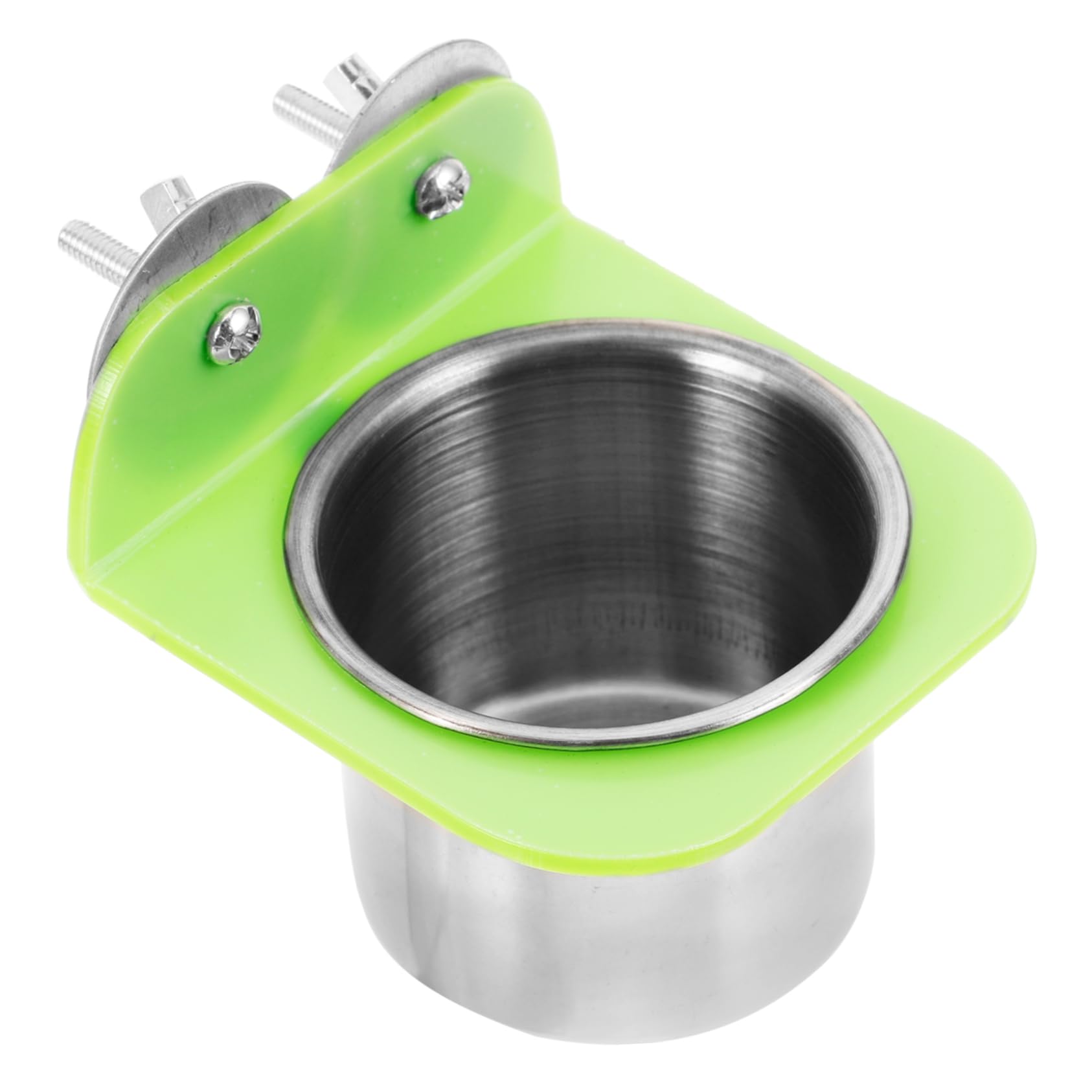 GALPADA Parrot Food Cup Feeder Clamp Holder Metal Hanging Water Bowl for Bird Cage Easy to Clean and Reusable Bird Feeding Dish for Parrots Cockatiels and Conures