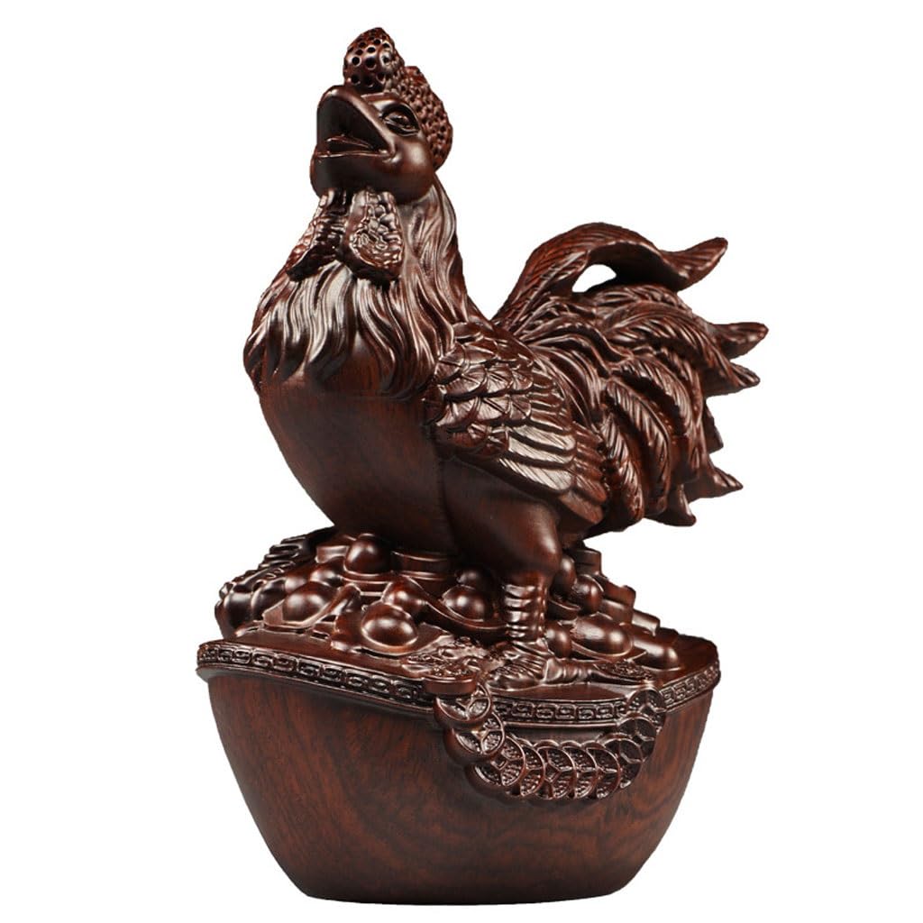 Trio de poulet en bois sculpté TUSUOD cadeau décoration maison et salon
