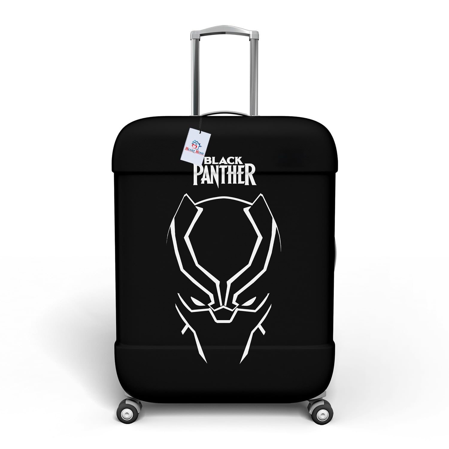 kuber industries Heart Home Marvel Black Panther Luggage Cover | Polyester Travel Suitcase Cover | Washable | Stretchable Suitcase Protector | 22-26 Inch | Medium | Black-picture-31