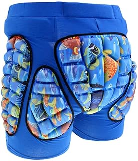 Inzopo - Protector de Cadera para Patines Deportivos, Snowboard, Ajustable, Color Azul XXS