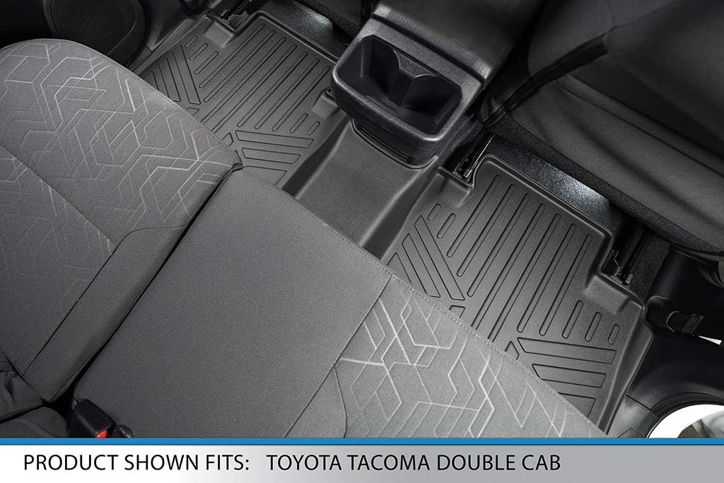 SMARTLINER Custom Fit Floor Mats 2nd Row Liner for 2016-2017 Toyota Tacoma - Image 2