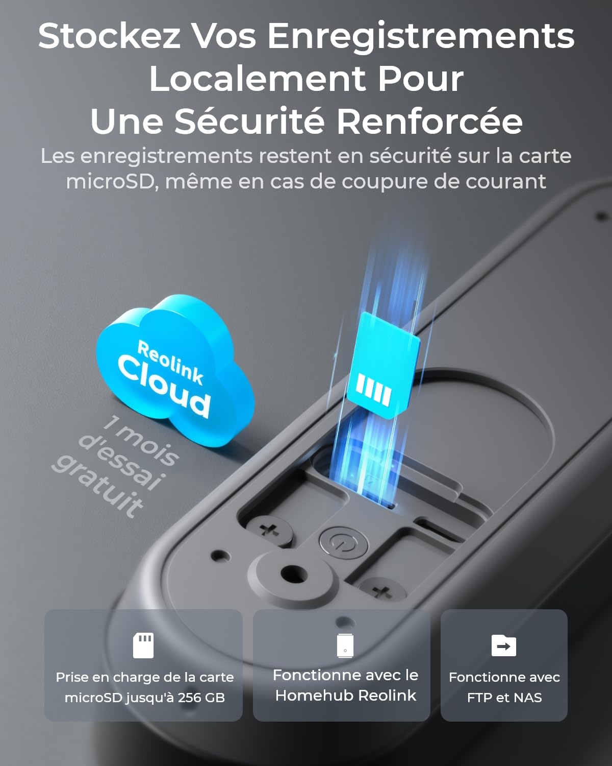 Reolink Caméra Sonnette 2K sans Fil avec Batterie, Wi-FI 2.4/5GHz, Vue tête-Pieds 1:1, détection des Personnes/véhicules/Colis, Pas de Frais mensuels, Audio bidirectionnel, Video Doorbell (Batterie)