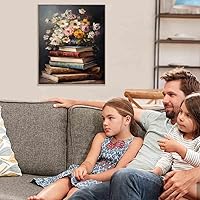 Vista 2 de Kits de punto de cruz estampado para adultos - Kits de bordado de flores de libro para principiantes adultos, 11 CT patrones dimensiones kits