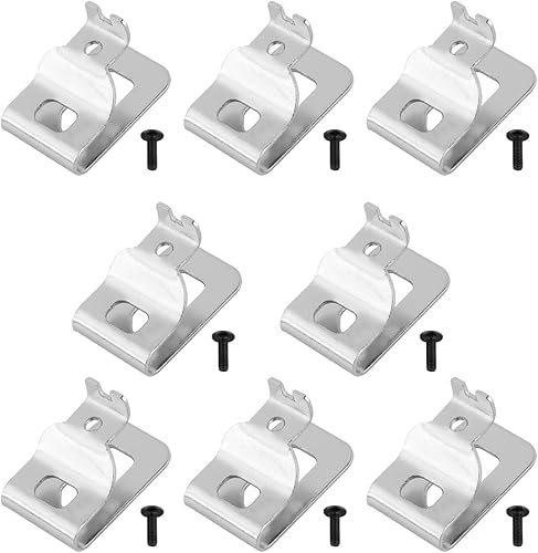 8 clips de cinturón para Dewalt 304 Acero inoxidable Herramienta de taladro Kit de ganchos con tornillos para Dewalt N268241 apto para herramientas