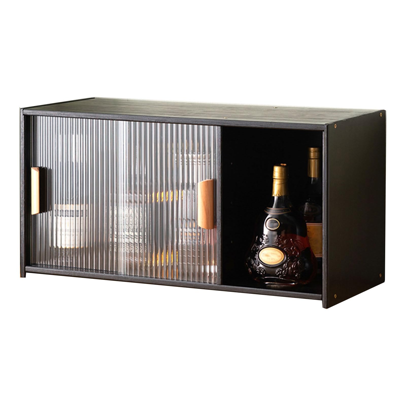 Armadietto per whisky per casa, armadietto per liquori con ante scorrevoli in vetro, piccola credenza da cucina per sala da pranzo, cucina, mobili per soggiorno