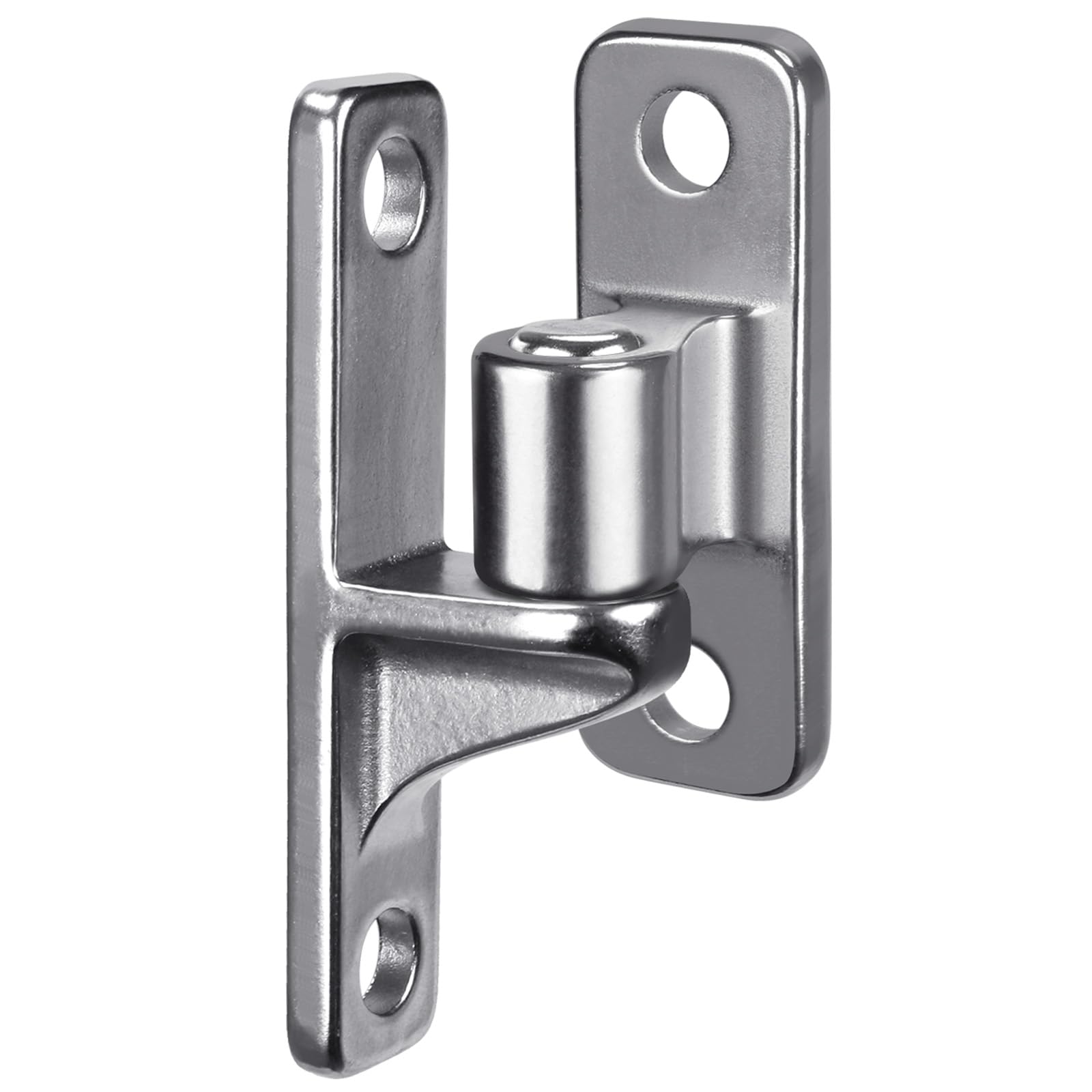 Insaga Bisagras de puerta de acero inoxidable 304, paquete de 2 bisagras de puerta de montaje en pared para puertas de granja, una pieza con piezas de valla de eslabones de cadena sin soldadura con