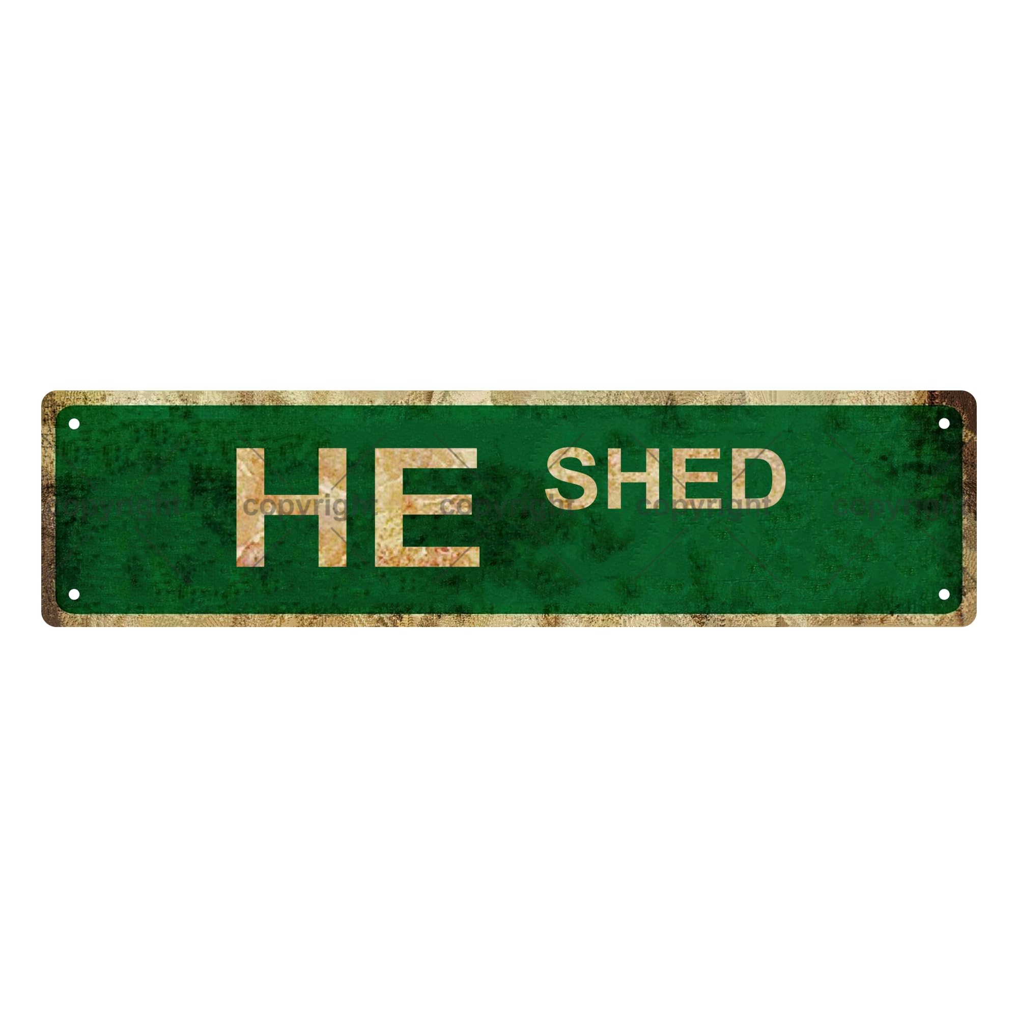HE SHED Space Metal Tin Street Sign Bar Cafe Garage Cave Home Room Wall Bathroom Farmhouse Garden Porch Patio Decor,4x16 Inch