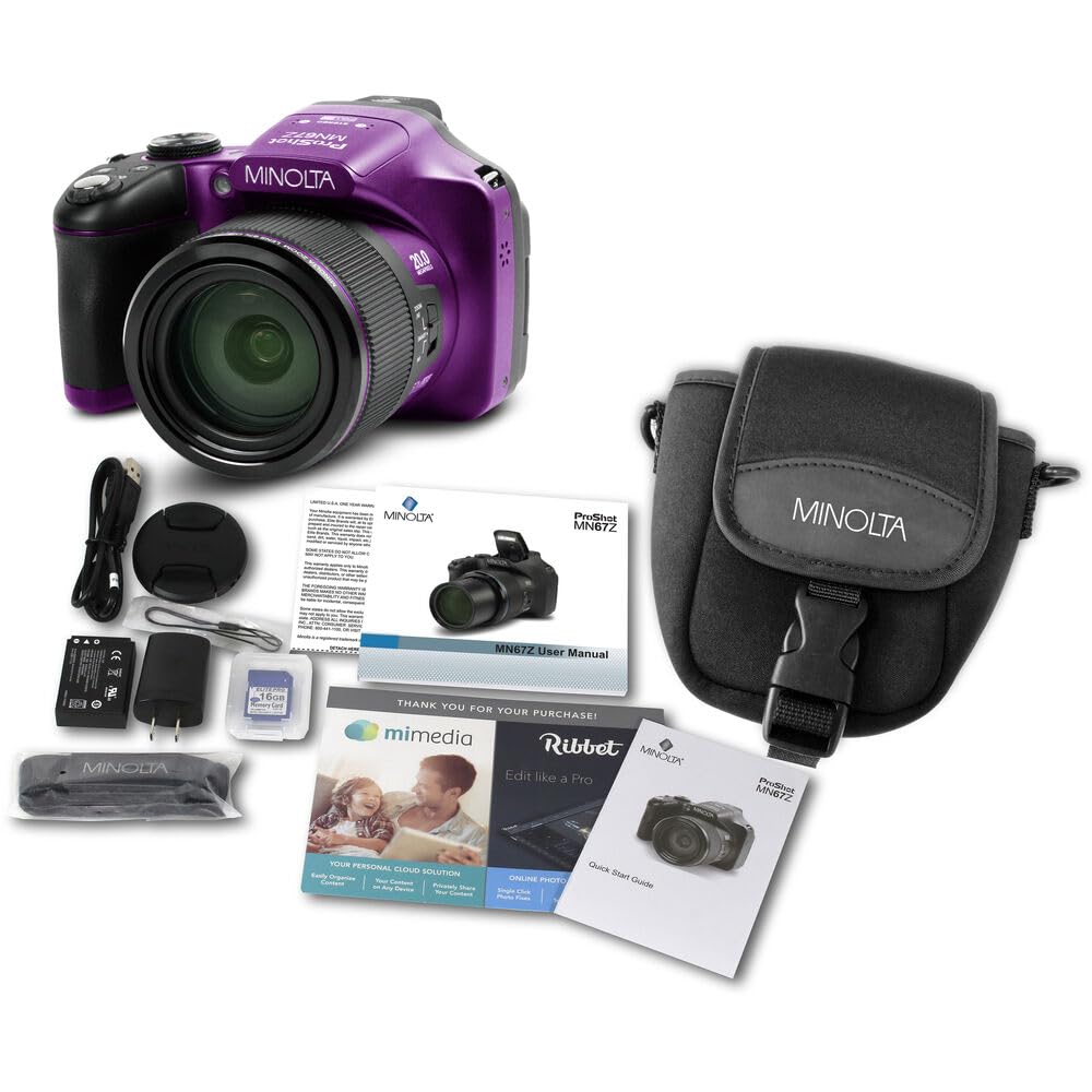 Amazon.com : MINOLTA MN67Z 20 MP / 1080P FHD Bridge Digital