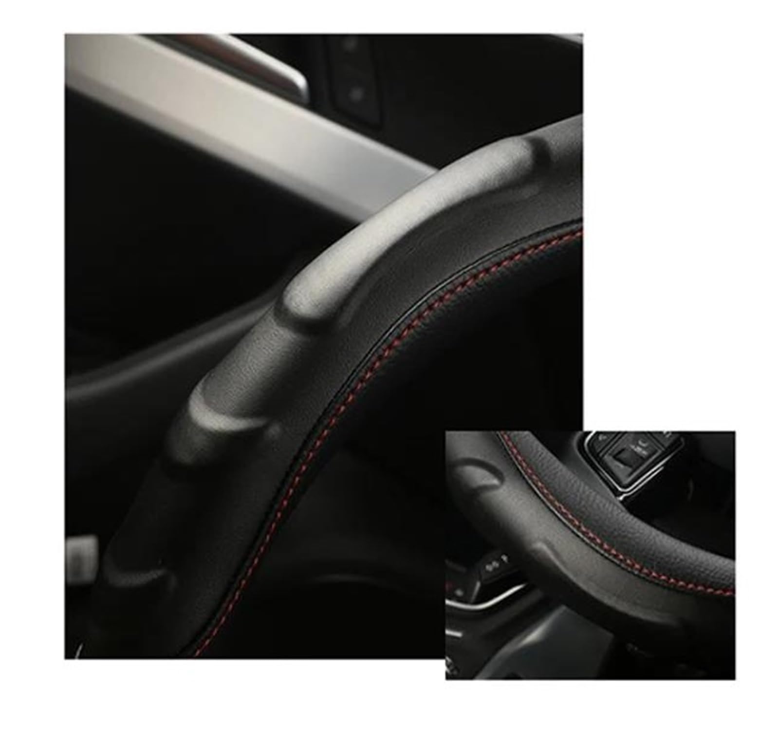 Pokrowiec na kierownicę samochodu, 38 cm, akcesoria samochodowe do Hyundai dla Elantra, Santa Fe, Kona I40, Palisade, czerwony