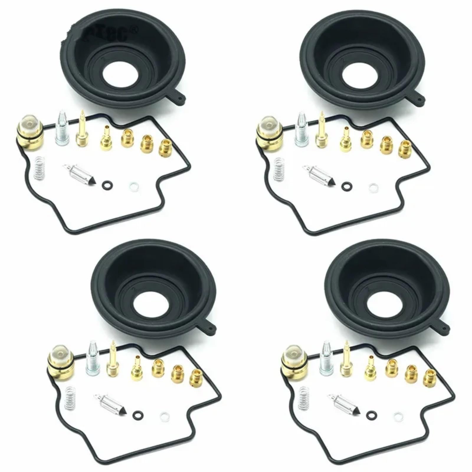 Kit Carburador Repuesto Kit De Reparación Carburador Motocicleta Para Para ZZR400 ZX400KE | Conjunto de reparación de válvula de flotador de carburador, diafragma vacío, accesorios motocicleta(4 Set)