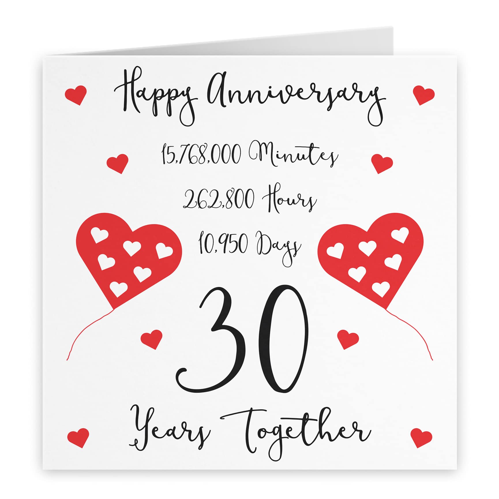 Hunts England - 30th Wedding Anniversary Card - 30 Years Together - Happy Anniversary - Timeless Collection - Fun Cute Card - Image 2