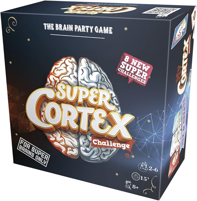 Zygomatic | Super Cortex | ¡Desfia a tu Cerebro con Este Divertivo Juego de Cartas! | A Partir de 8 Años | De 2 a 6 Jugadores | 15 Minutos por Partida | En Español y Portugues