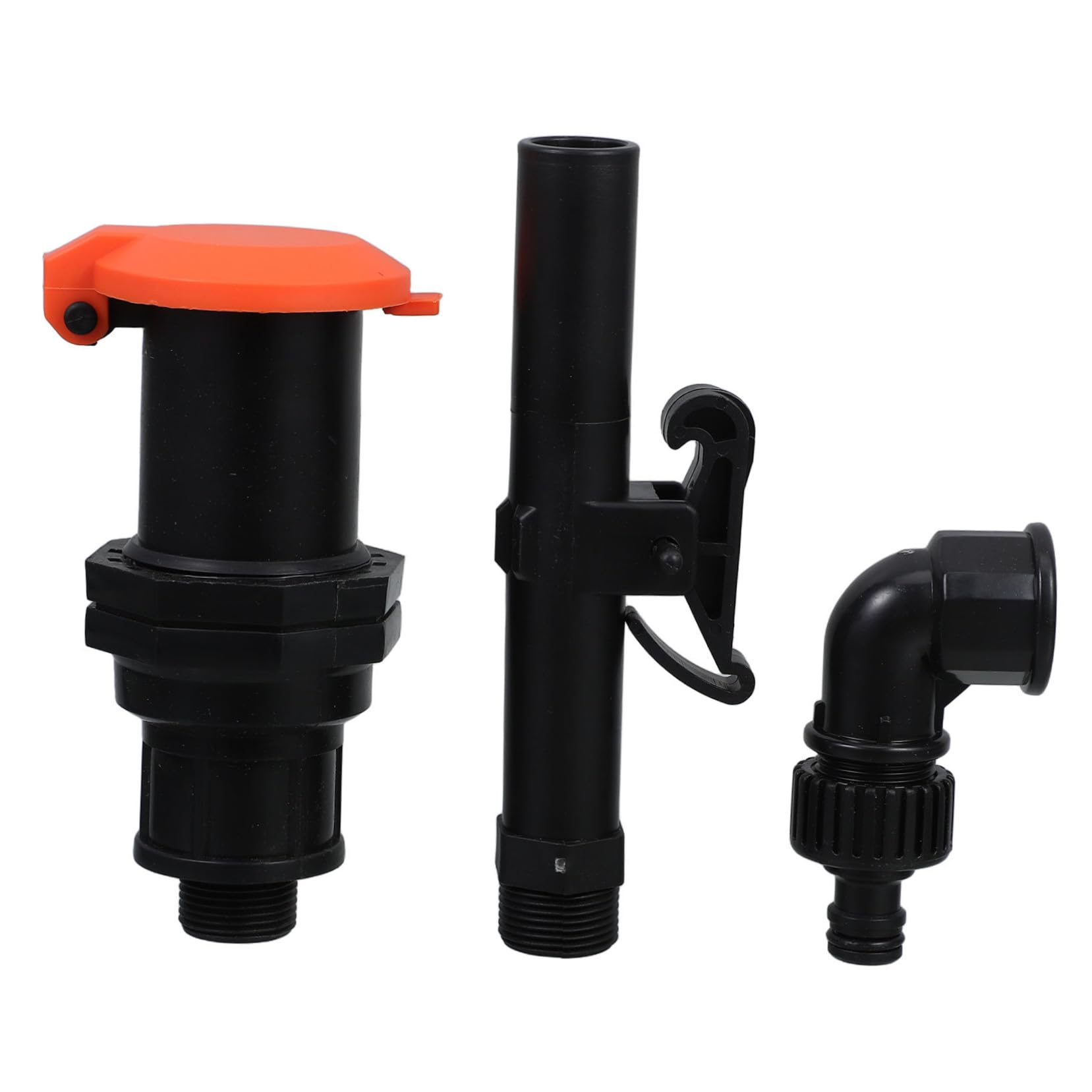 GALPADA 5 Piezas Llave Válvula Acoplamiento Rápido con Mecanismo Seguro y Tapa Protectora para Manguera de Jardín Set Plástico Duradero con Varilla Codo y Conector para Riego Fácil y