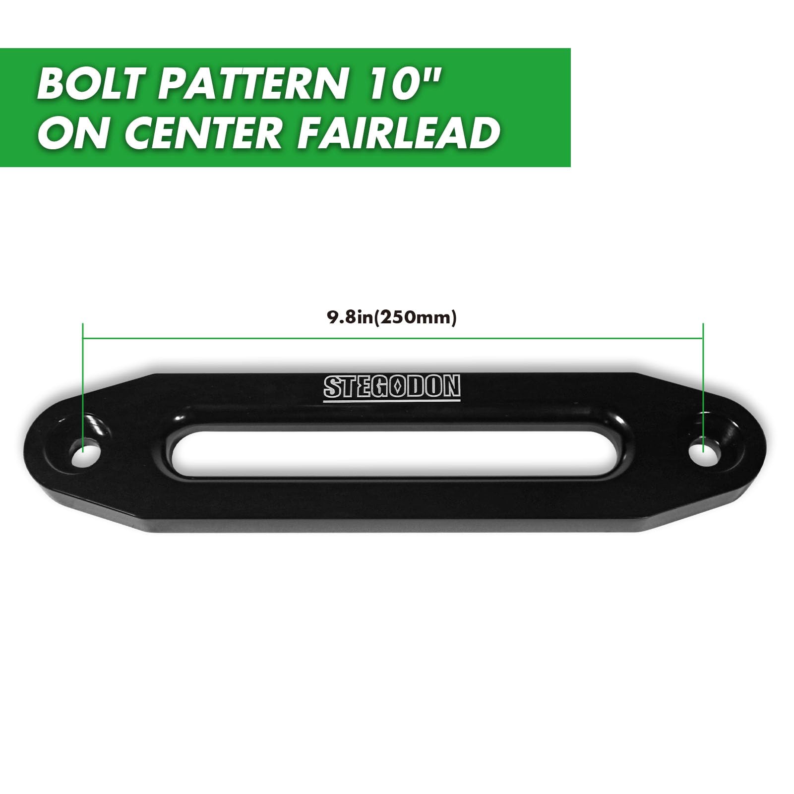 Generico 10 Pollici Hawse Fairlead, Billet Alluminio lucidato Bolt-Pattern Sintetico verricello 8000-15000 LBs per ATV/UTV Cavo Corda (Blu