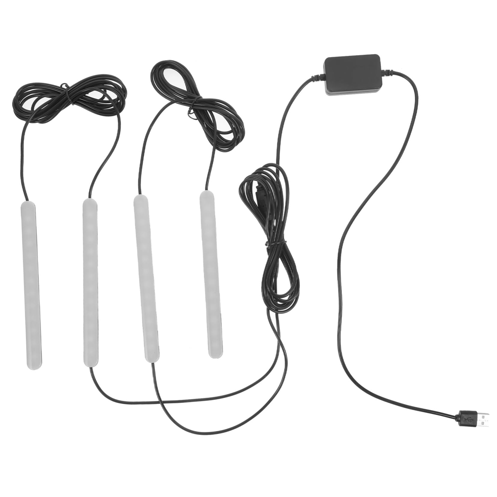 ABOOFAN Dynamic Led Car Lights 2-line Design Sound Control Car Interior Lights Kit for Men