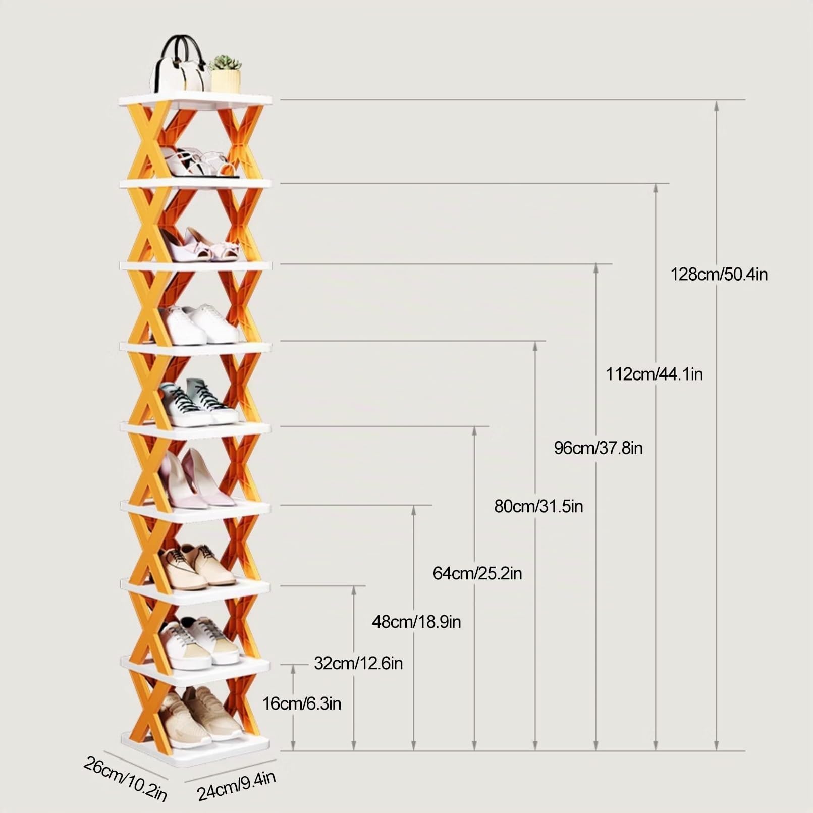 Scarpiera Verticale, Torre Per Scarpe A 7 Ripiani, Shoe Rack Impilabile, Porta Scarpe Salvaspazio, Scarpiere Multistrato, Porta Scarpe Impilabile Organizzatore, Per Ingresso/Camera/Salotto/Corridoio (