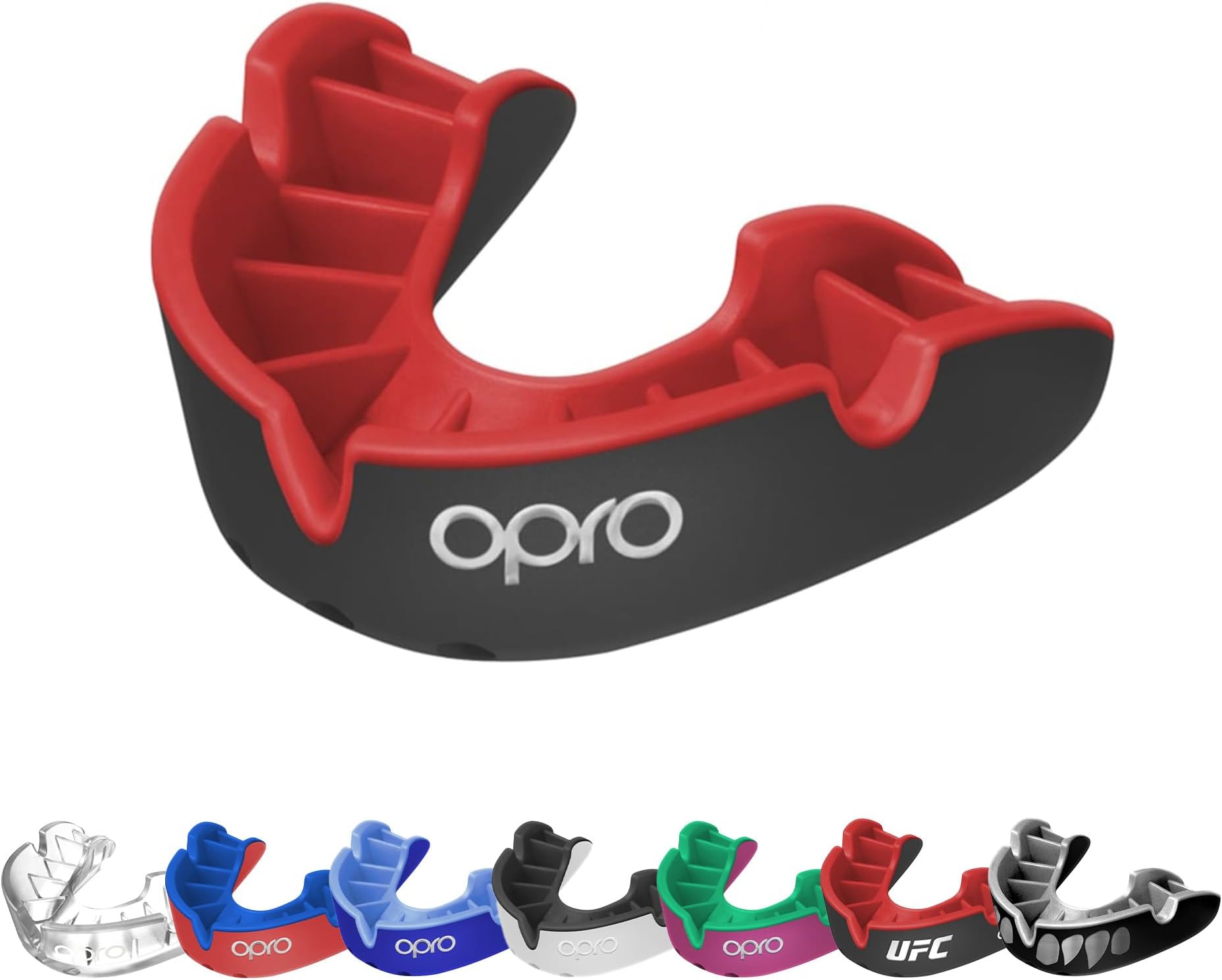 OPRO Silver Level Mouthguard Essential Fit – Gum Shield Adult and Kids – OPRO Mouth Guard Boxing and MMA, Easy Self-Fit Gum Shield Rugby and Hockey – Superior Protection with Dental Warranty