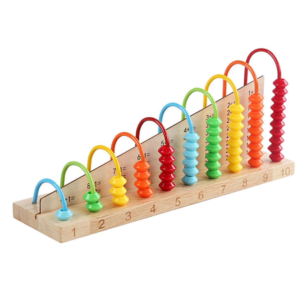 Hohopeti Abaco Didattico in Legno per Calcolo e Aritmetica Bambini | 1 Pezzo, Leggero e Facile da Trasportare, Allenamento del Calcolo Mentale, Regalo per Compleanno e Festa