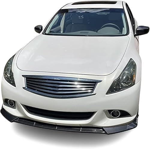 Miniatura 5 de Alerón de parachoques delantero compatible con modelos no deportivos Infiniti Sedan G37 Sedan 2010-2013, inyección de polipropileno negro con