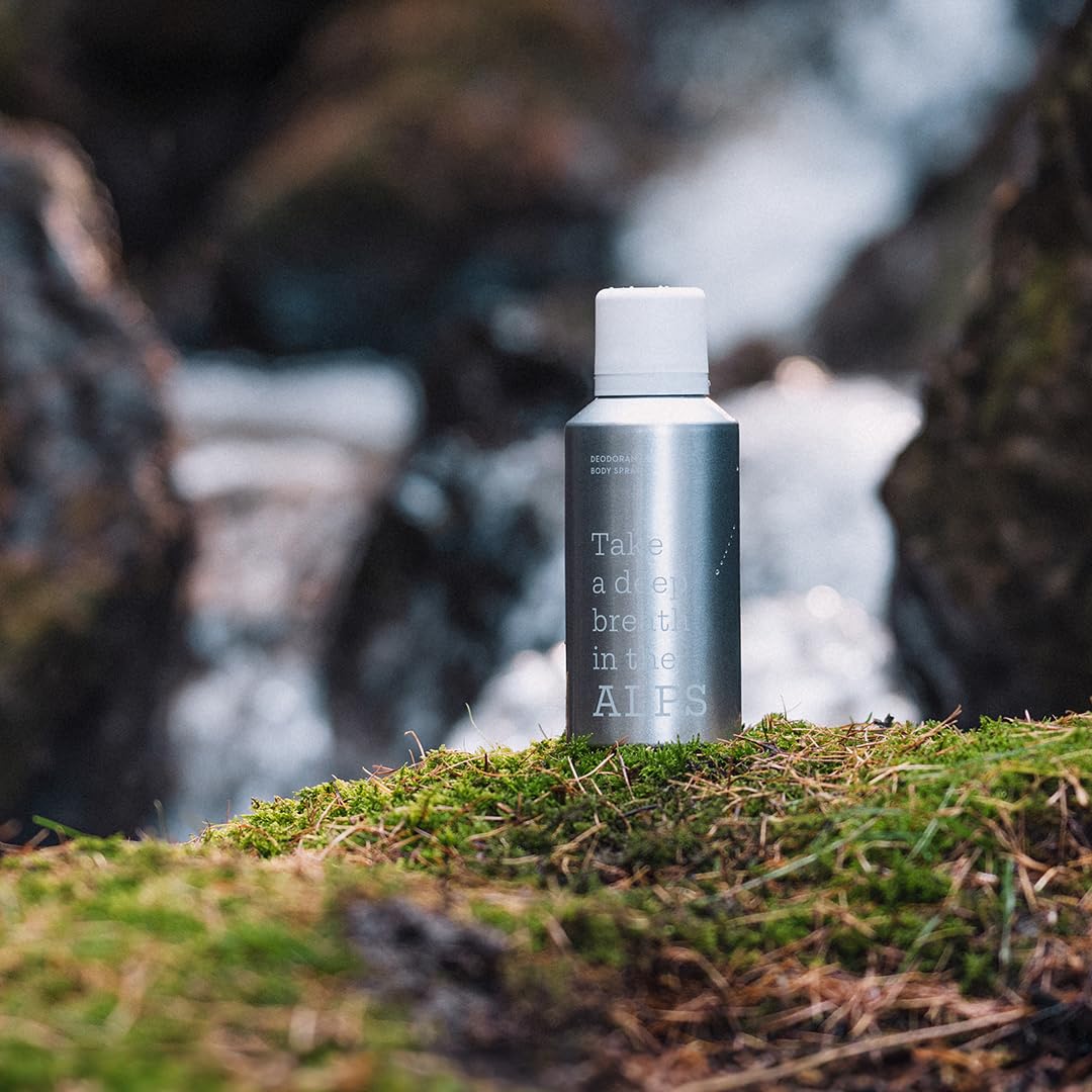 ALPS Metal Box Set Regalo Unisex – Eau de Parfum 50 ml + Deodorante Spray 150 ml – Fragranza Fresca e Naturale Ispirata alle Alpi con Bergamotto, Limone, Zenzero e Incenso