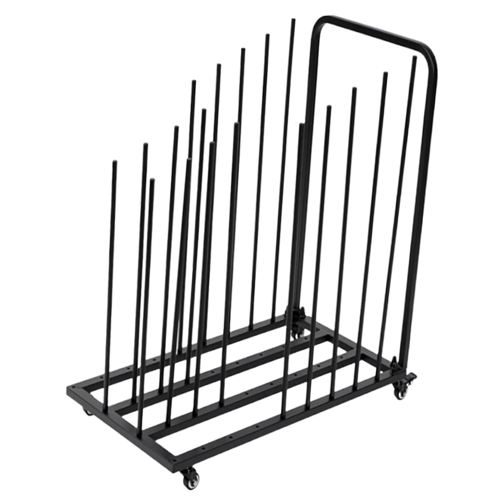 Wytrzymały metalowy stojak do przechowywania sztuki na kółkach, minimalistyczna deska do suszenia i ekspozycji dzieł sztuki i rzemiosła - idealne akcesorium dla artystów i rzemieślników