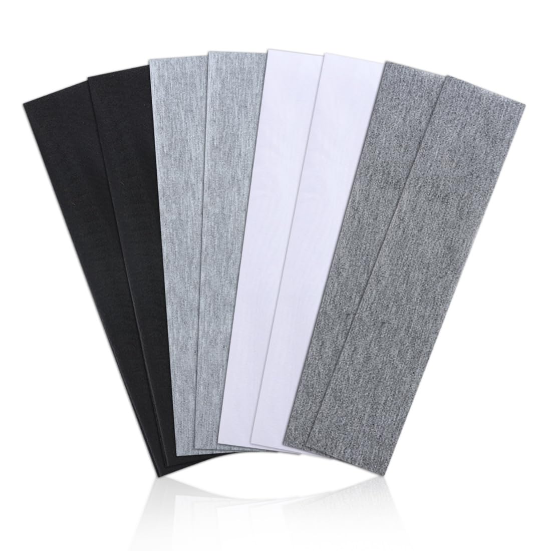 Kafteri8Pcs Headbands for Women Non Slip, Soft Workout Head Bands for Women's Hair, Stretchy Cotton Hair Bands for Women for Sports Yoga Running