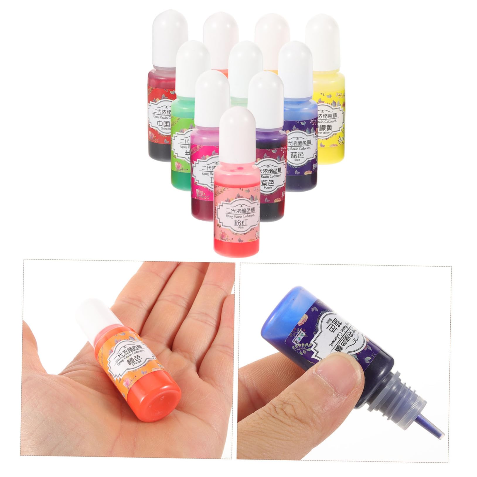 Operitacx 3 Sätze Epoxidharzpigment Für Rot Bastelfarbe Farbpigmente Kerzenherstellung Farbton Harzfarbe Diy-tool Flüssiges Harzpigment Epoxidharz-pigment Handwerksherstellung 10 Stück * 3