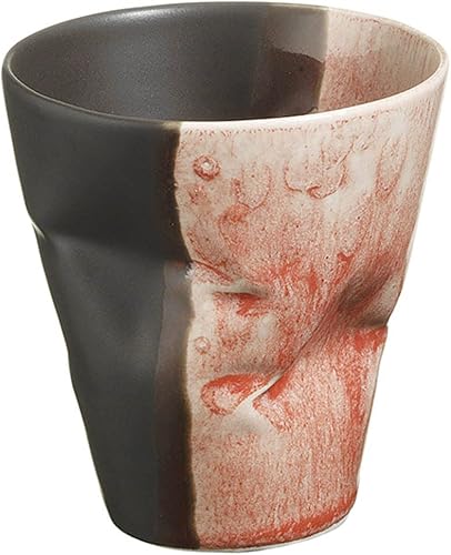 Miniatura 5 de LaModaHome Juego de 2 tazas de café expreso de 140 cc de color crema trituradanegra para oficina, cafetería, mujeres, hombres, adultos, regalos de