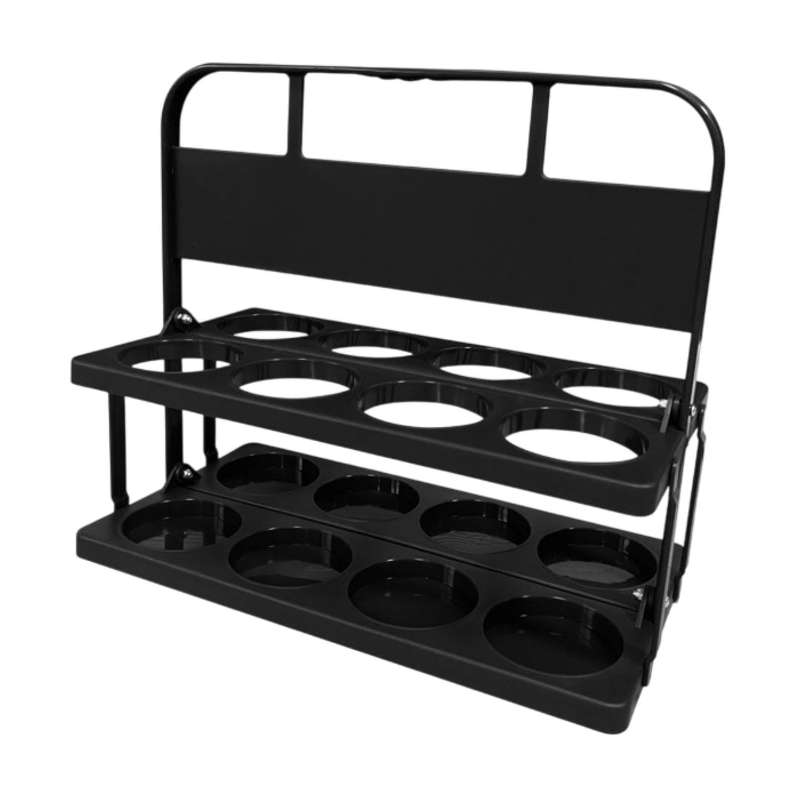 Amagogo Fußball -Wasserflaschenträger -Getränkehalter Rack tragbarer Becherhalter Falten für Hockeyauto -Fahrer Fahrrad Lieferung Fitness, Schwarz