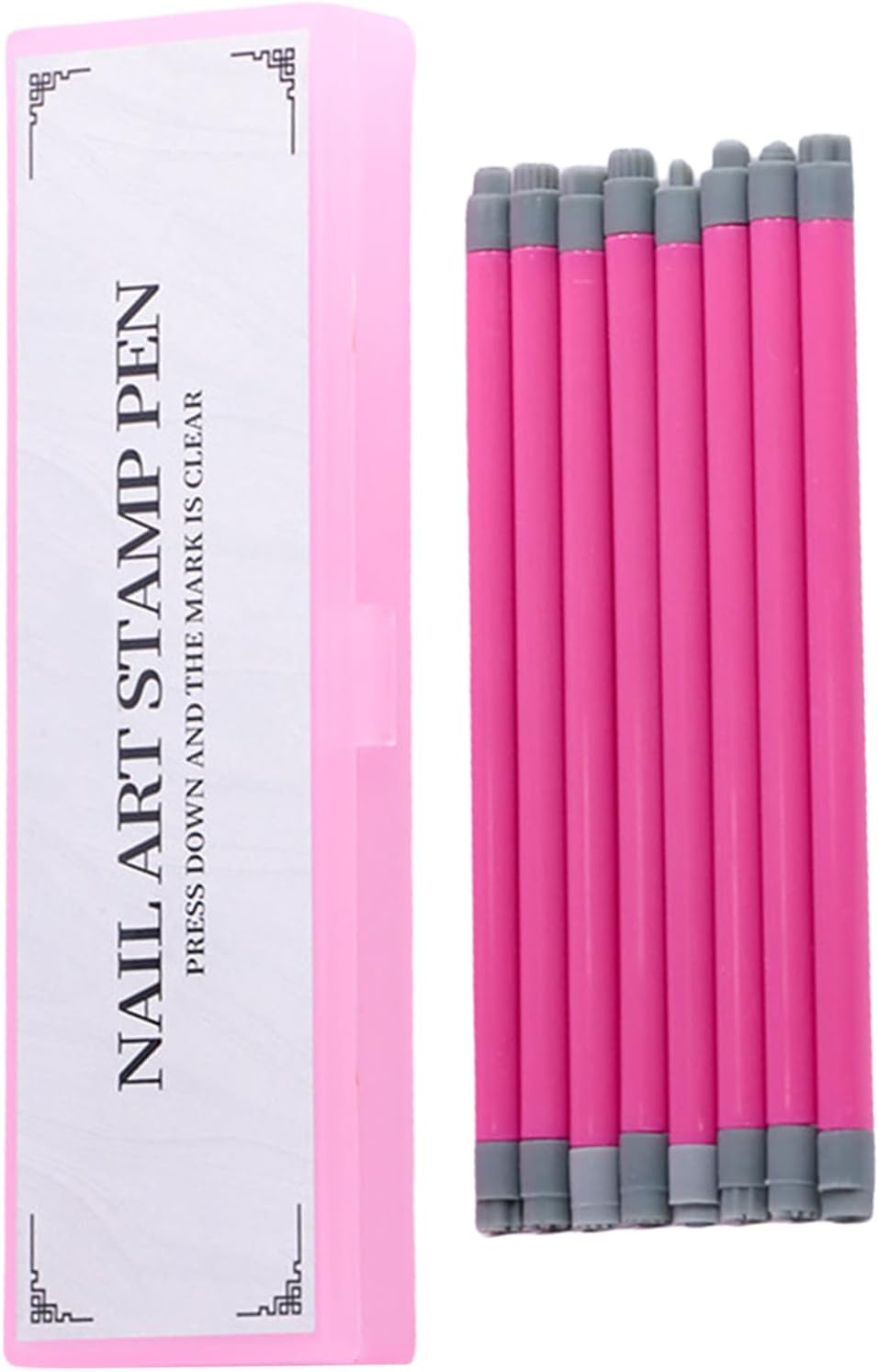 Nail Stamp Pen, Nail Stamping Kit, Nail Design Tools, Nail Stamper Pen, Nail Stamping Plate, Nail Stamping Tools Set, Stamping Pen, Dotting Tools For Nails, Double Head Dotting Tool