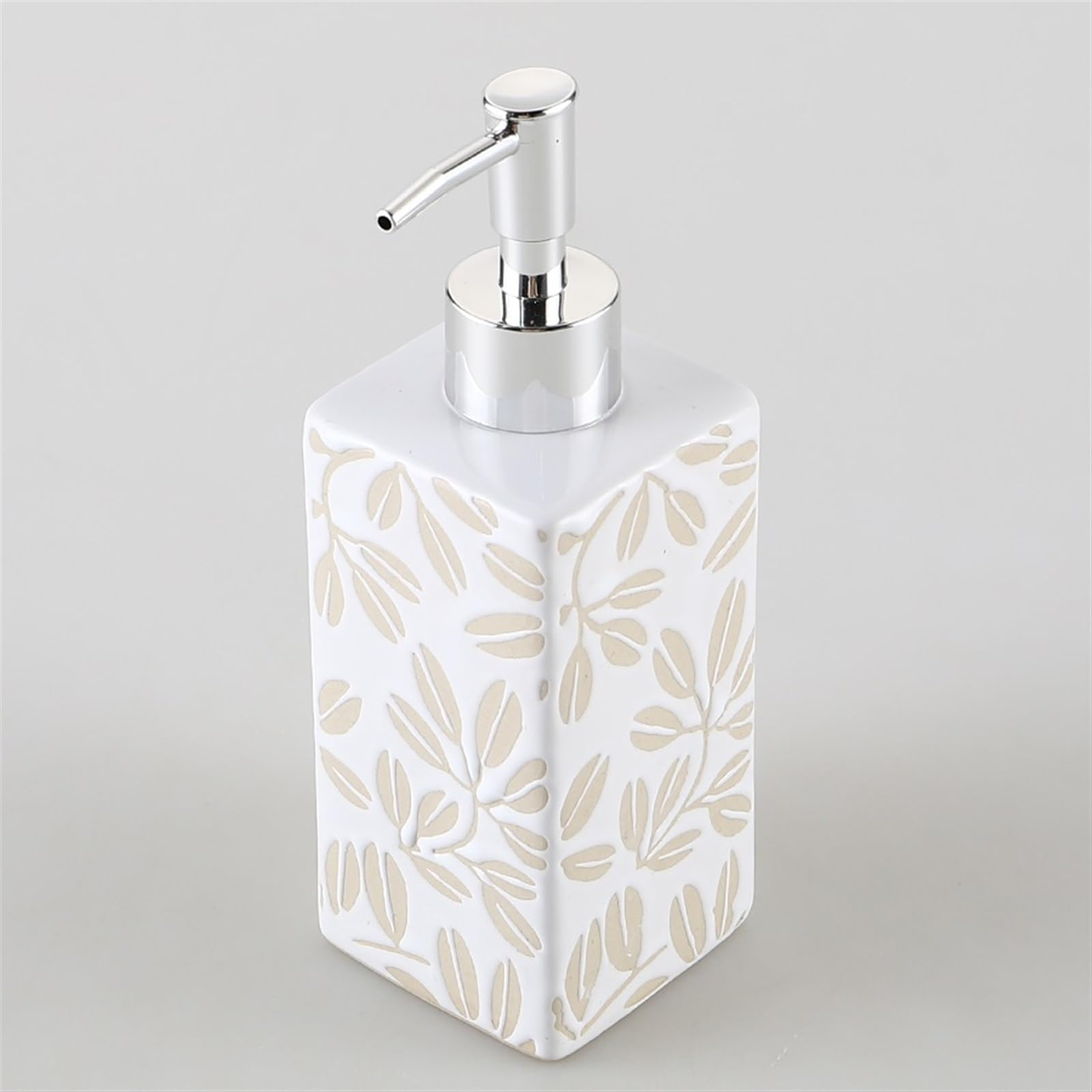 Dispenser di sapone quadrato in ceramica da 350 ml 11,8 once for pompa for lozione for le mani da appoggio del bagno della cucina
