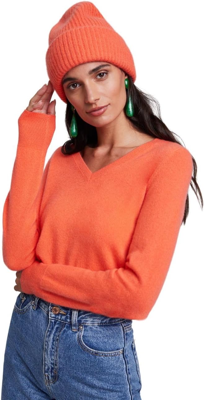 100% Pure Cashmere V-Neck Women's Sweater - Image 2