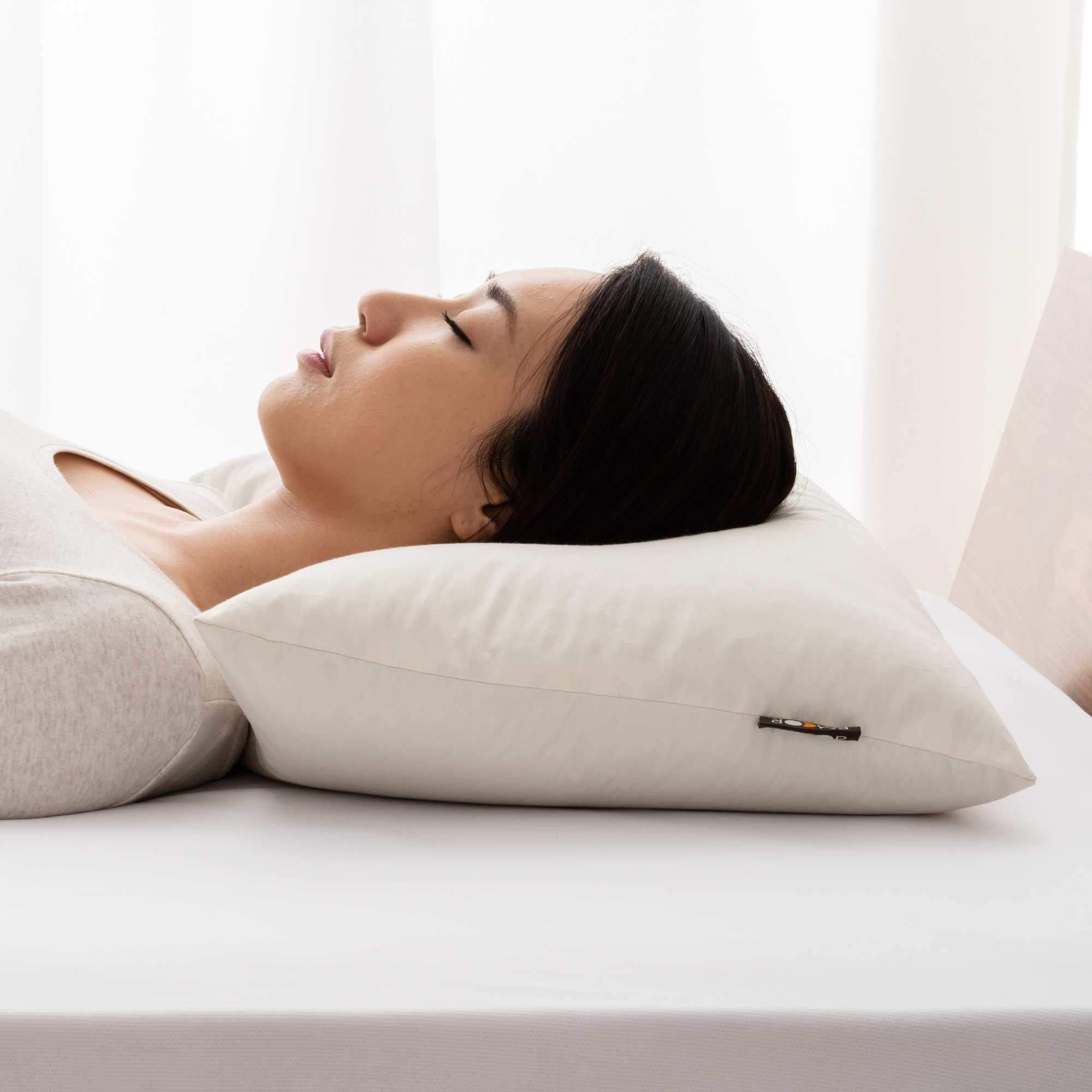 EMOOR Made in Japan 100% Natural Buckwheat Husk Pillow 15x21in (Midium High) Cotton Fabric
