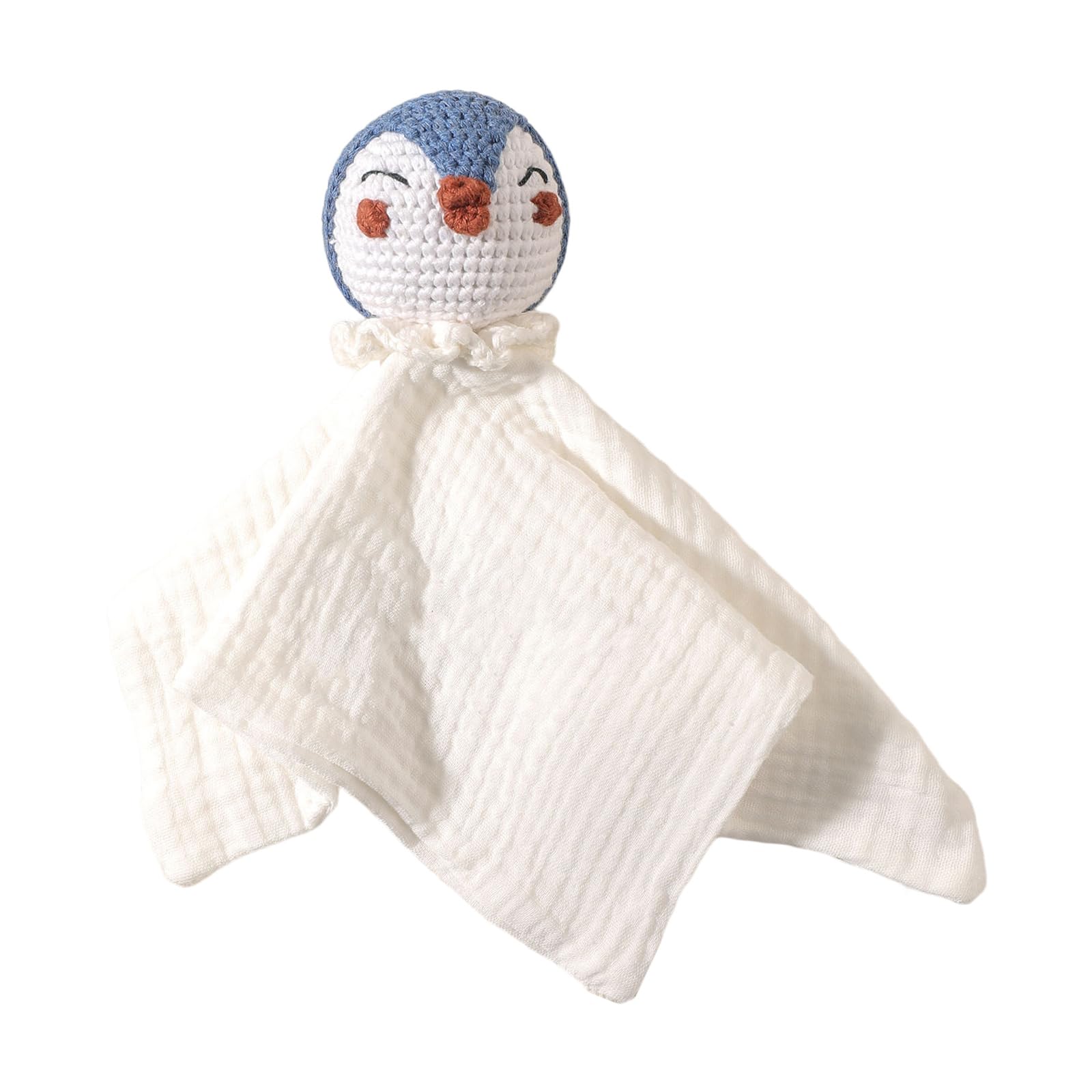 kokdid Cartoon Infant Security Blanket Cuddly Teething Toy Crochet Design Mood Appease Handkerchief for Newborns Care Drooling Soother
