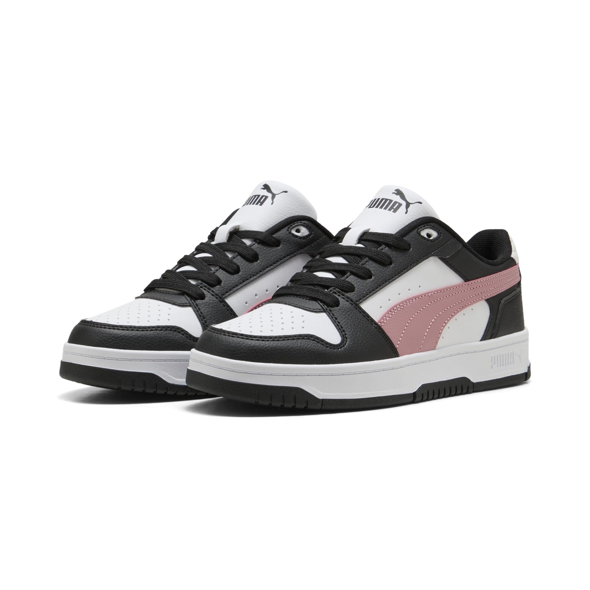 Puma Rebound Slam Lo, Unisex-Sneaker für Erwachsene, Schwarz, Rosenholz, Weiß, Größe 40