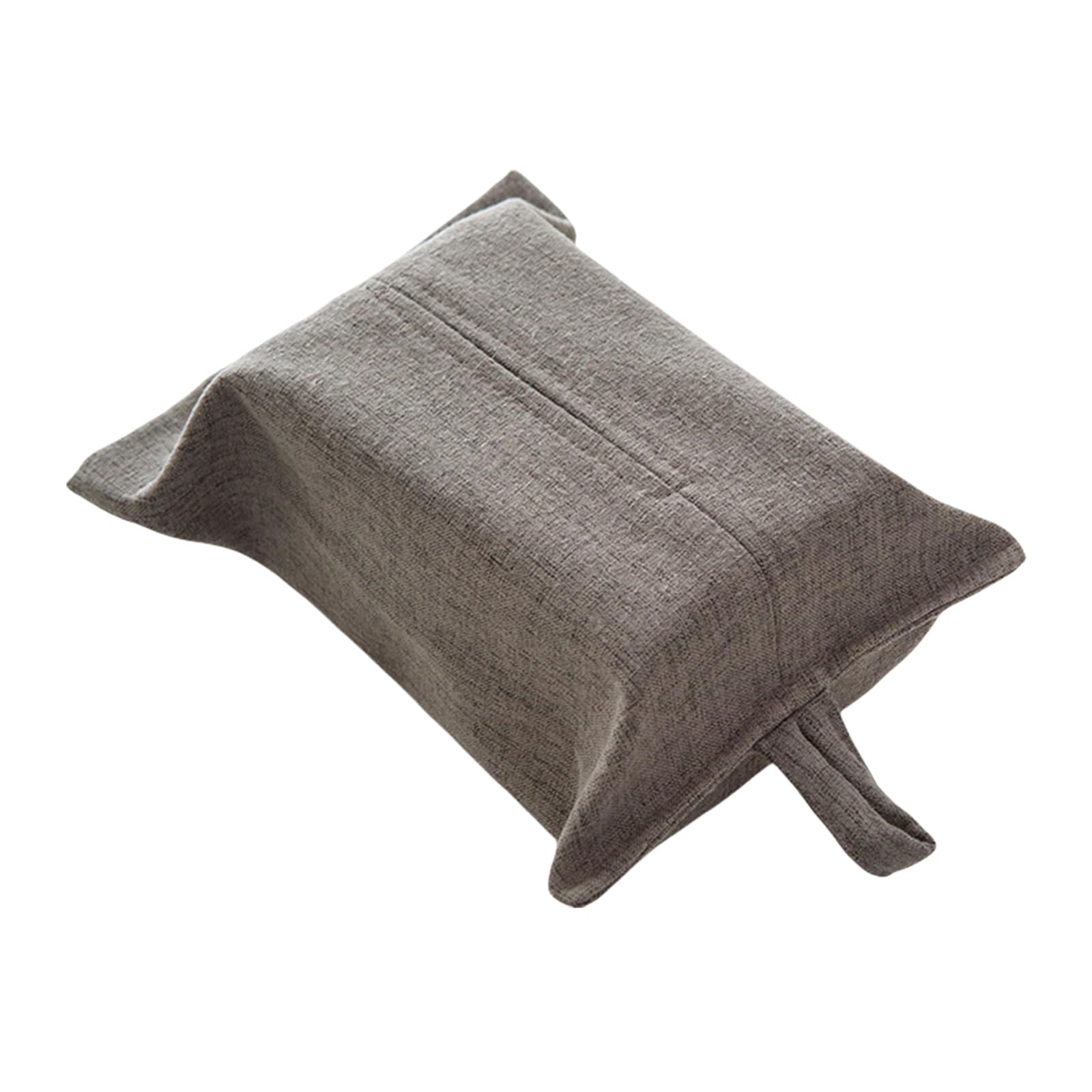 Elnwnnkc Fabric Tissue Box Covers with Hanging Rope Wall Mounted Napkin Dispenser Paper Towel Holder for Home and Tabletop Tissue Container