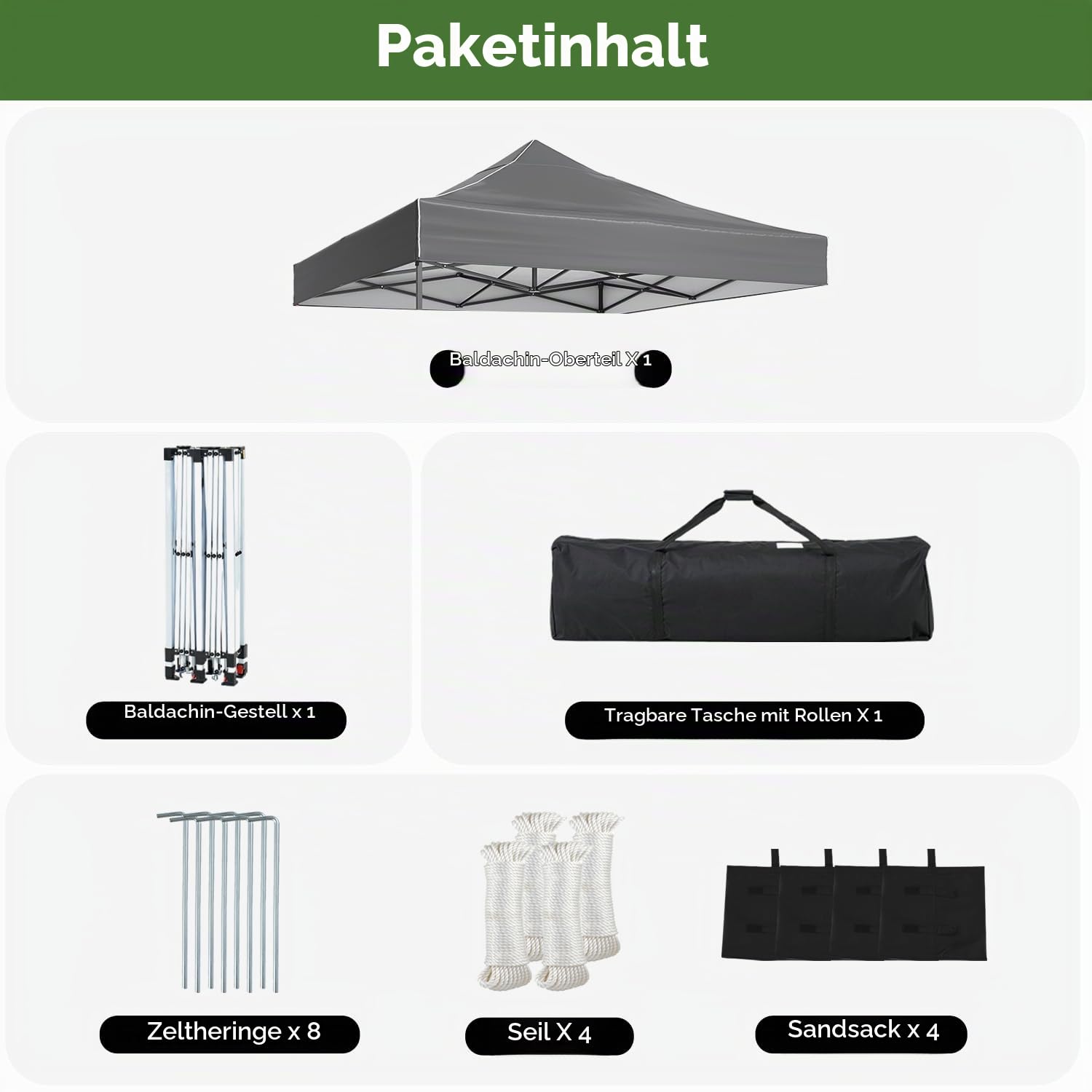 Aoxun Faltpavillon 3x3m Wasserdicht Pop Up Pavillon Rollentasche | Wasserdichter 3x3m Pop Up Faltpavillon mit Rollentasche und Sandsäcken für schnellen Schutz im Garten oder beim Camping
