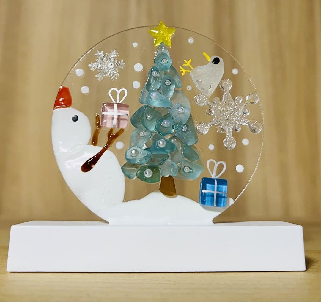 Amazon.co.jp: シーグラスアートアクリルライト41クリスマス