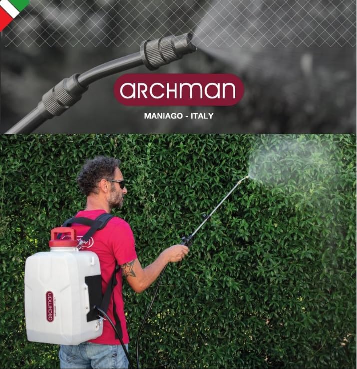 POMPA IRRORATRICE ARCHMAN 12LT A BATTERIA A LITIO ESTRAIBILE 4.0 AH 21V A SPALLA NOVITA' ULTRA LEGGERA E POTENTE