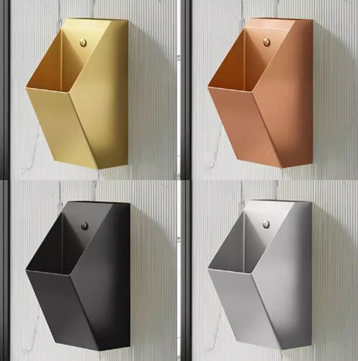 Orinatoio, orinatoio da Parete per Uomo, orinatoio in Acciaio Inox, orinatoio con sensore Intelligente antispruzzo, per scuole/bagni pubblici Gold-Urinal