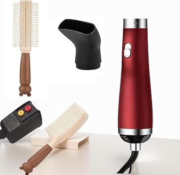 [22m/s High Speed] Portable Hair Dryer, Travel Hair Dryer Featuring Negative Ion Technology - Offers 3 Heat/Speed Settings, 110 Voltage, and Low Noise Motor, Ideal for Home, Travel red