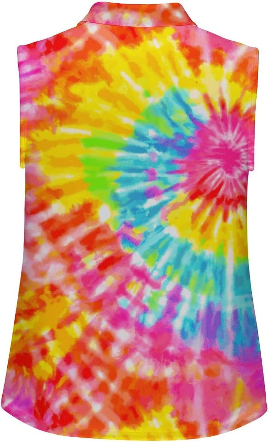 joo meryer Women's Sleeveless Golf Polo Shirts Tie Dye Quick Dry Workout Tank Tops Athletic Shirts