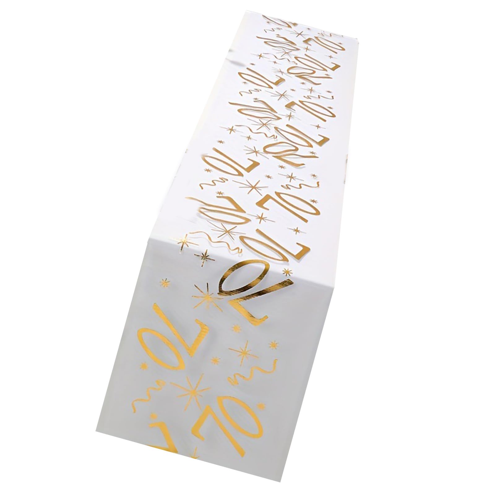 APGLSXY Table Runner for Comings of Age Celebration Birthday Party Decoration Milestones Anniversary Event Design Gold Table Runner for Birthday Party