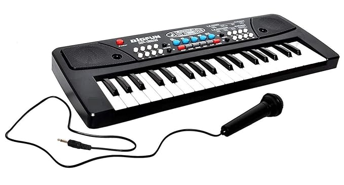 Veduaaru Innovation 37 Key Piano Keyboard Toy for Kids with Mic Dc Power Option Recording Charger not Included Best Birthday Gift for Boys and Girls