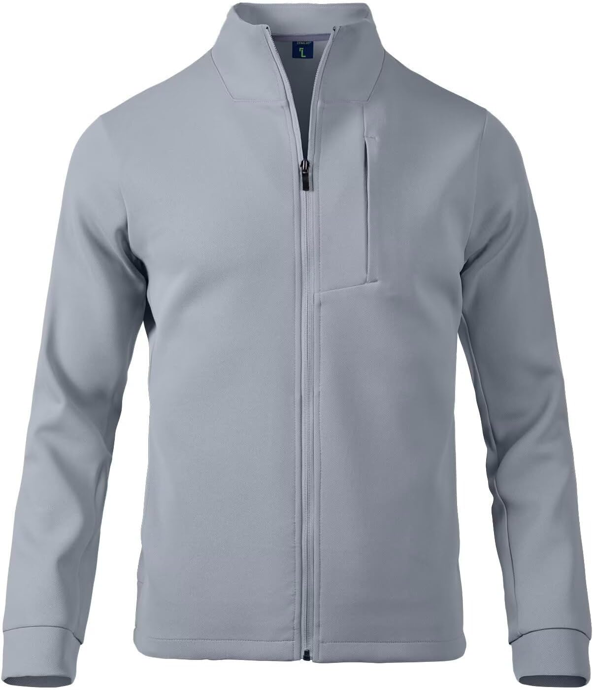 Zengjo Men's Track Jackets Full-Zip Athletic Jacket Sweatshirt Mock Neck with Zipper Pockets - Image 6