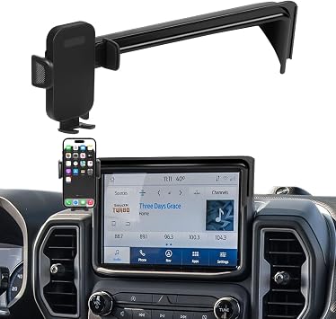 Car Phone Holder Fit for Ford Bronco Sport 2021-2024 Auto Interior Accessories 8-Inch Screen Fixed Clip, Cell Phone Mount Dash Mount Hands-Free 360 Rotation